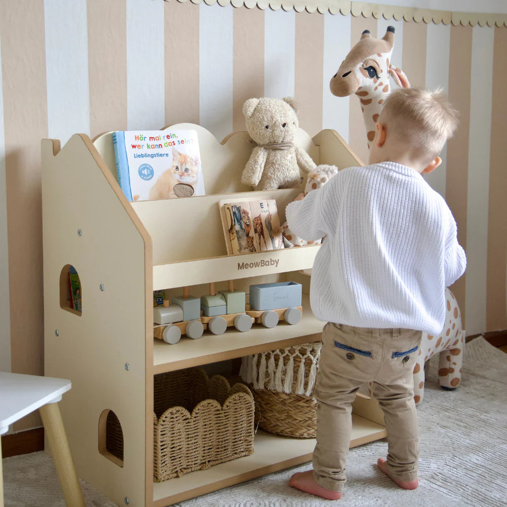 Bibliothèque Montessori avec étagère en bois - Cloudy