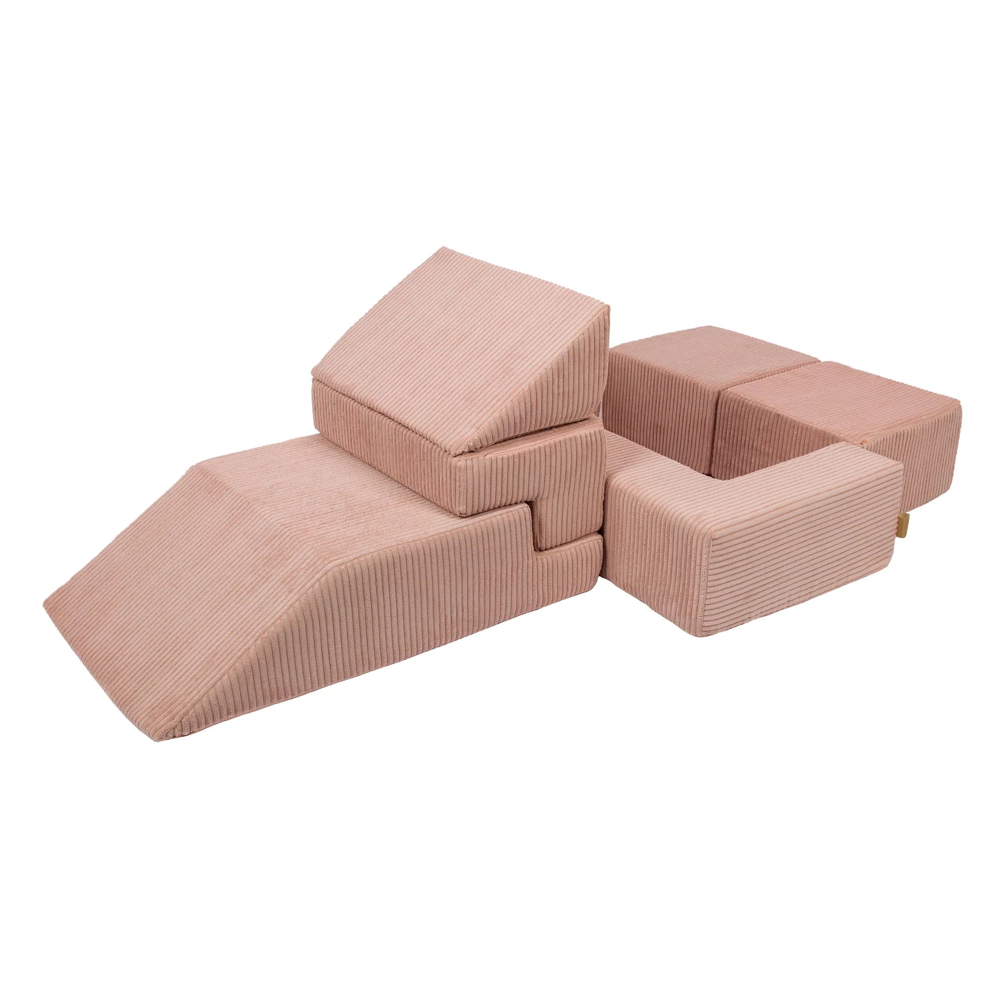 Canapé de jeu modulable Brick 100cm en velours Corduroy à larges côtes Aesthetic | 6 Pièces