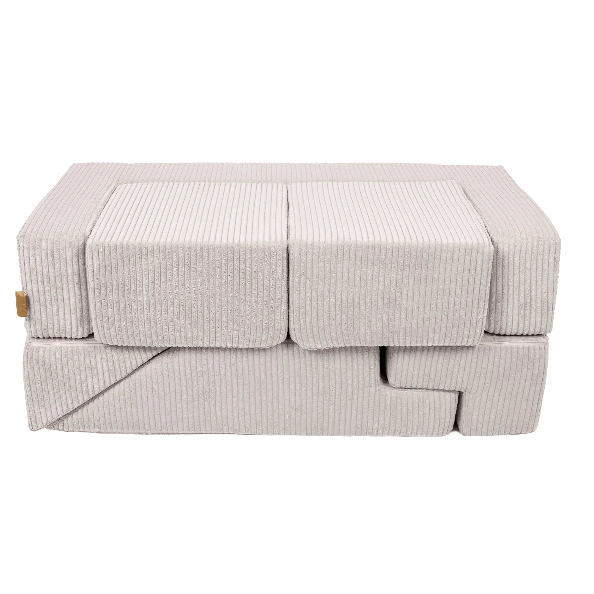 Canapé de jeu modulable Brick 100cm en velours Corduroy à larges côtes Aesthetic | 6 Pièces
