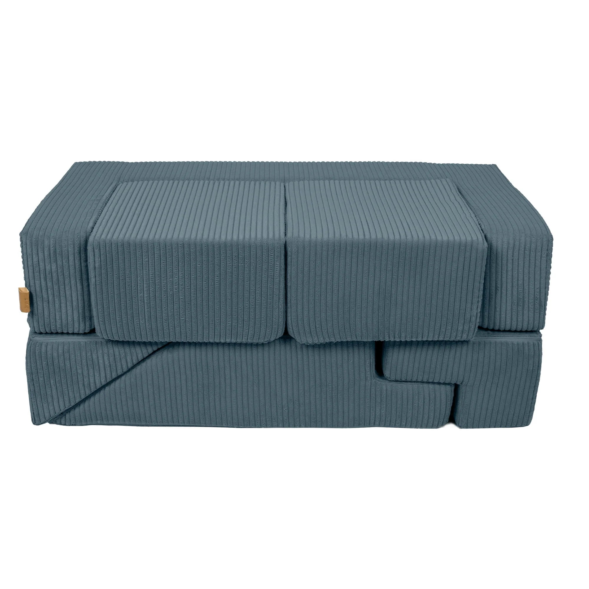 Canapé de jeu modulable Brick 100cm en velours Corduroy à larges côtes Aesthetic | 6 Pièces
