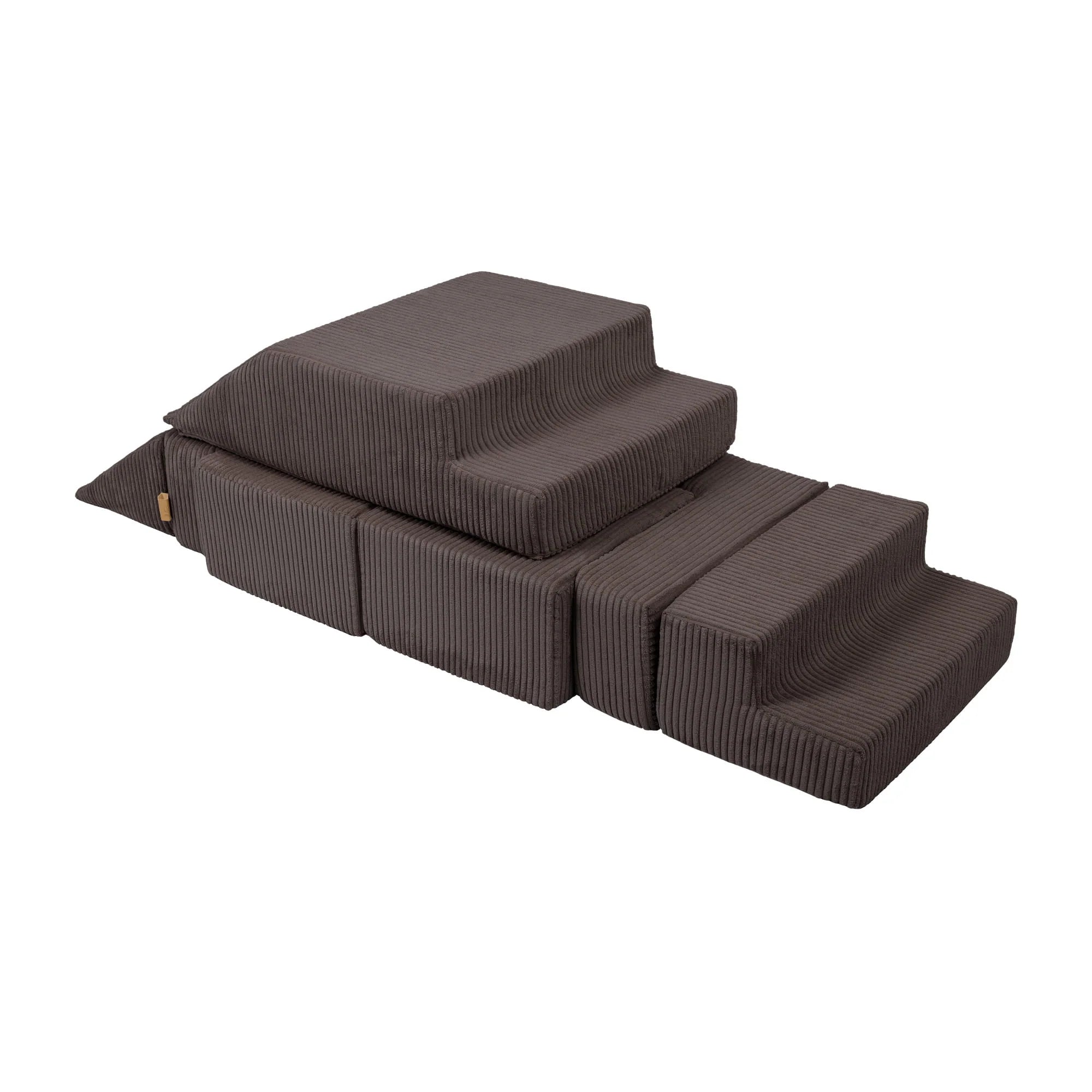 Canapé de jeu modulable Brick 100cm en velours Corduroy à larges côtes Aesthetic | 6 Pièces