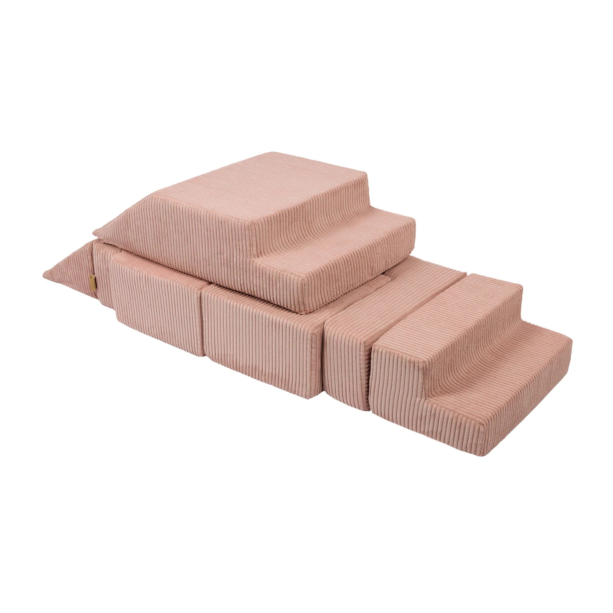 Canapé de jeu modulable Brick 100cm en velours Corduroy à larges côtes Aesthetic | 6 Pièces