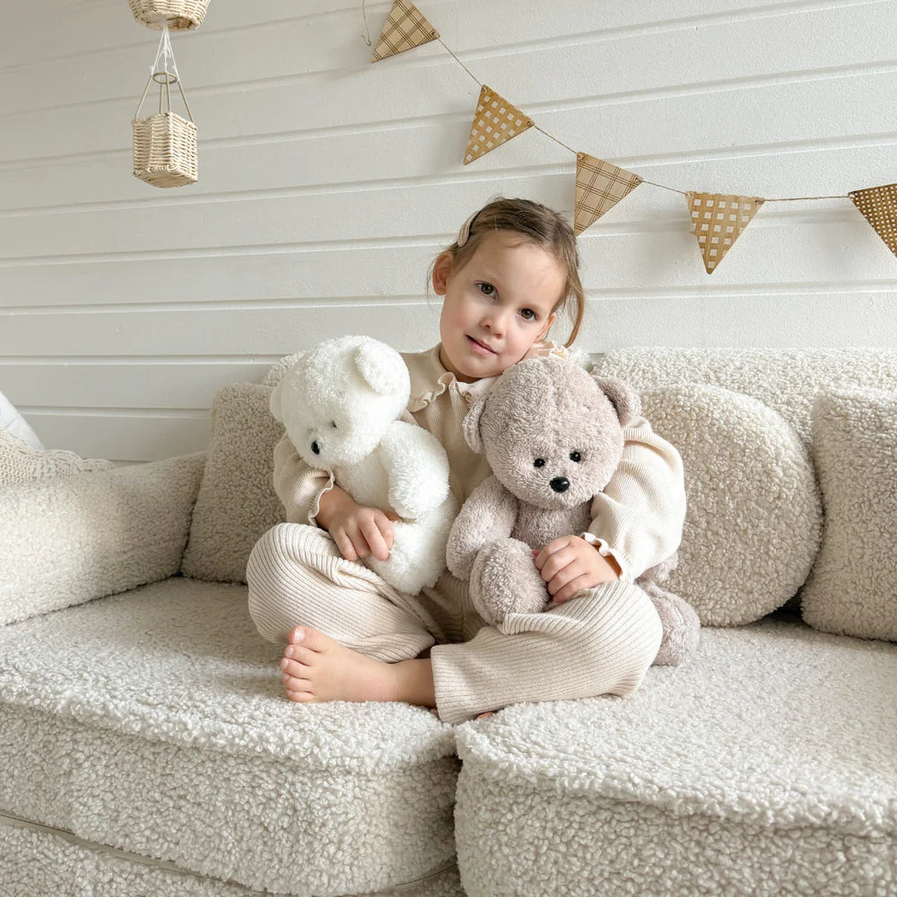 Canapé de jeu modulable Pocket 120cm en peluche Bearly | 10 Pièces
