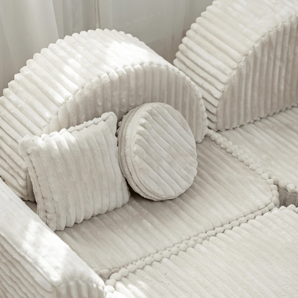 Canapé modulable Pocket en velours côtelé Churros | 10 Pièces