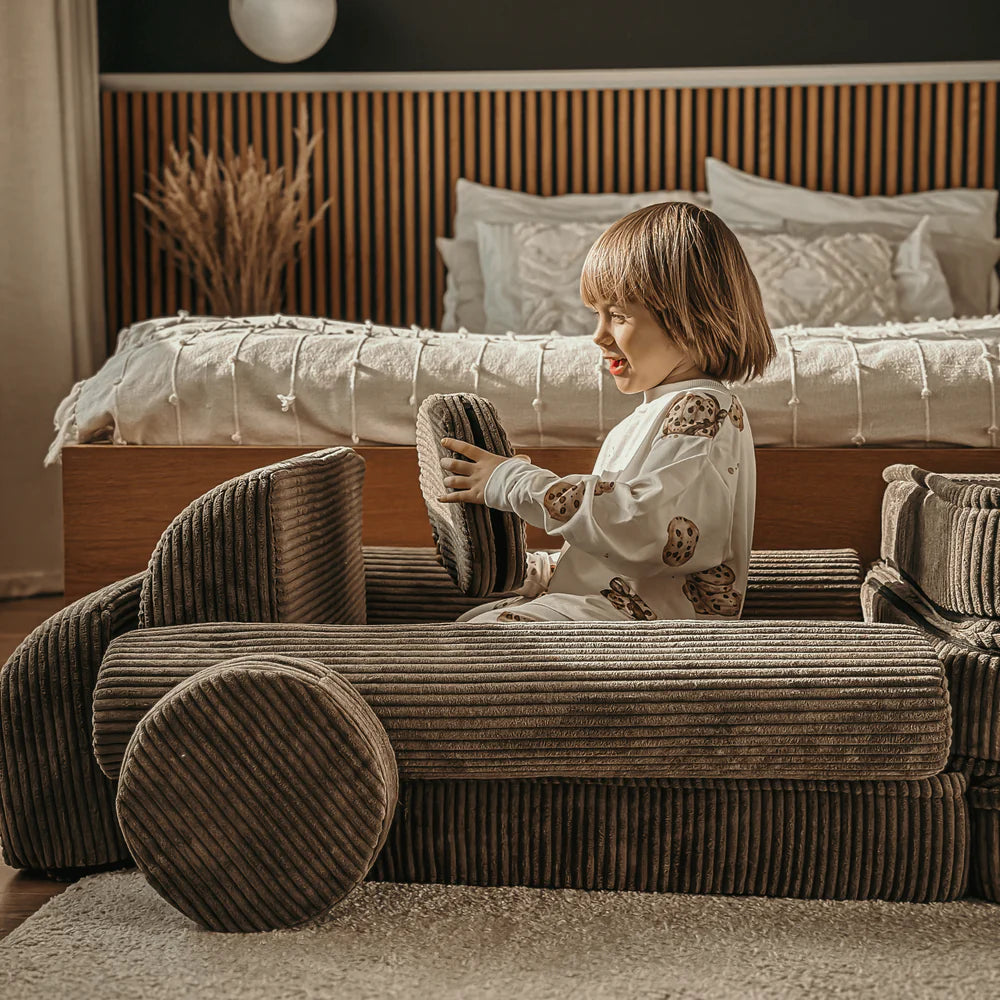 Canapé modulable Pocket en velours côtelé Churros | 10 Pièces