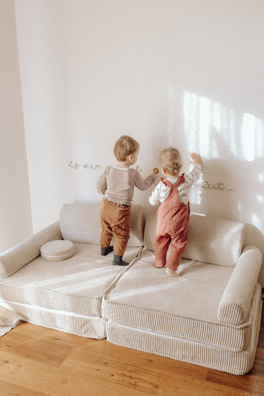 Canapé modulable Premium en velours Corduroy à larges côtes Aesthetic | 10 Pièces