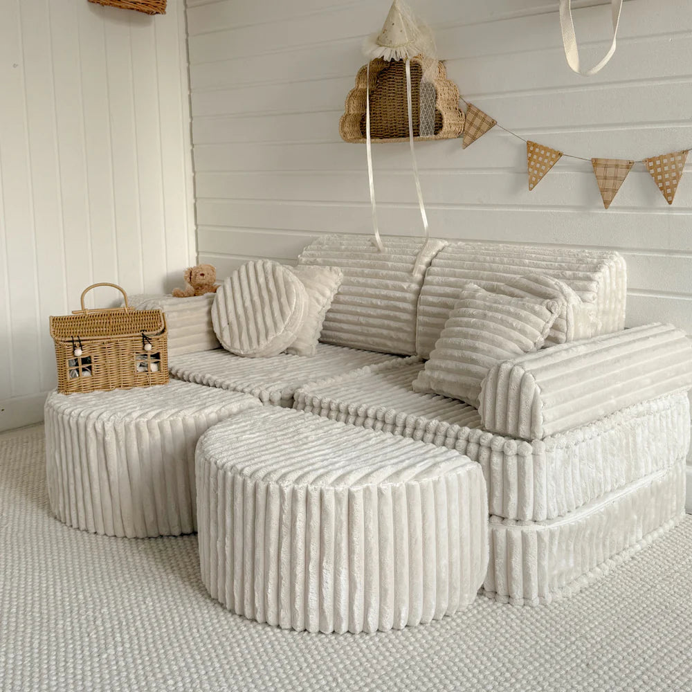 Canapé modulable Pocket en velours côtelé Churros | 12 Pièces