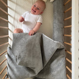 Couverture bébé en velours Corduroy à larges côtes Aesthetic | Été ou Hiver