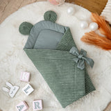 Couverture d'emmaillotage en velours Corduroy à larges côtes Aesthetic - Souris