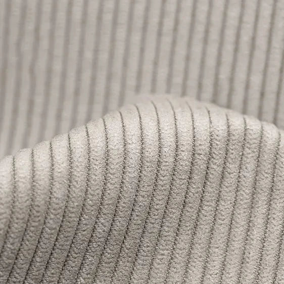 Coussin de sol rond en velours Corduroy à fines côtes Slimcord