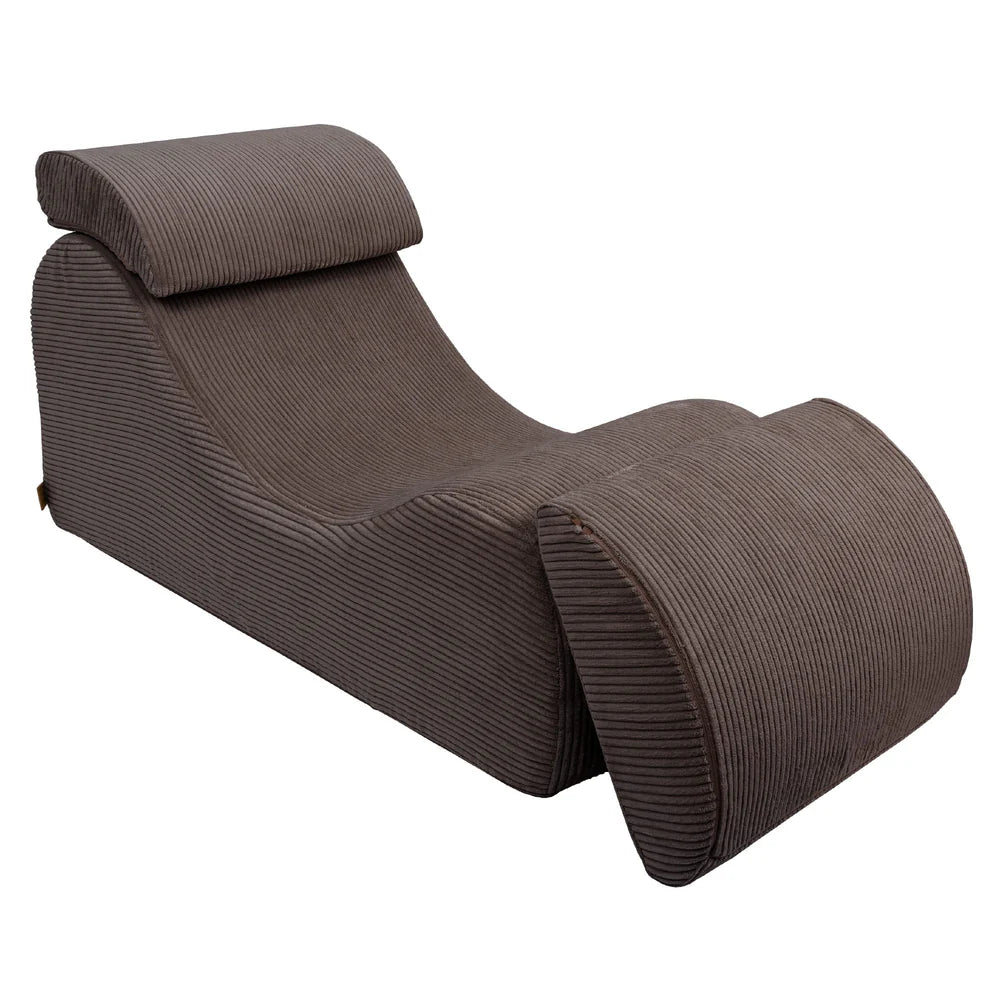 Fauteuil lounge en velours Corduroy à larges côtes Aesthetic