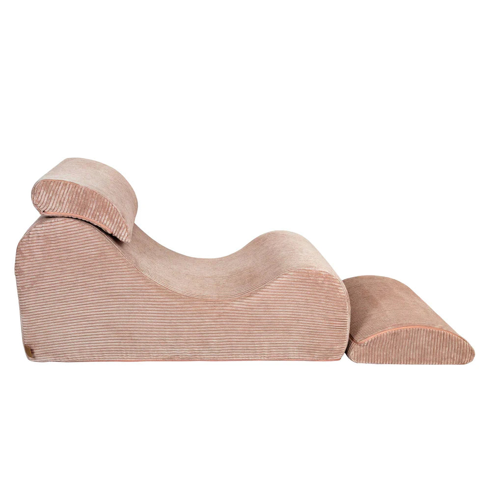 Fauteuil lounge en velours Corduroy à larges côtes Aesthetic