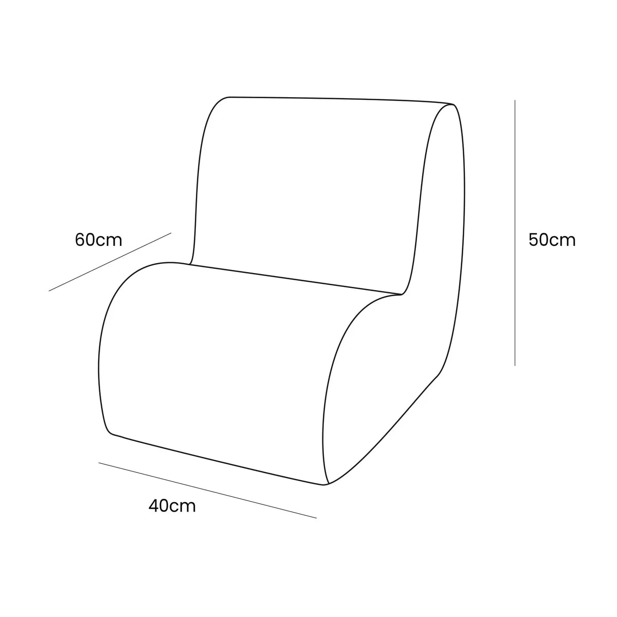 Fauteuil nuage d'extérieur en toile imperméable et résistante aux UV Outzy