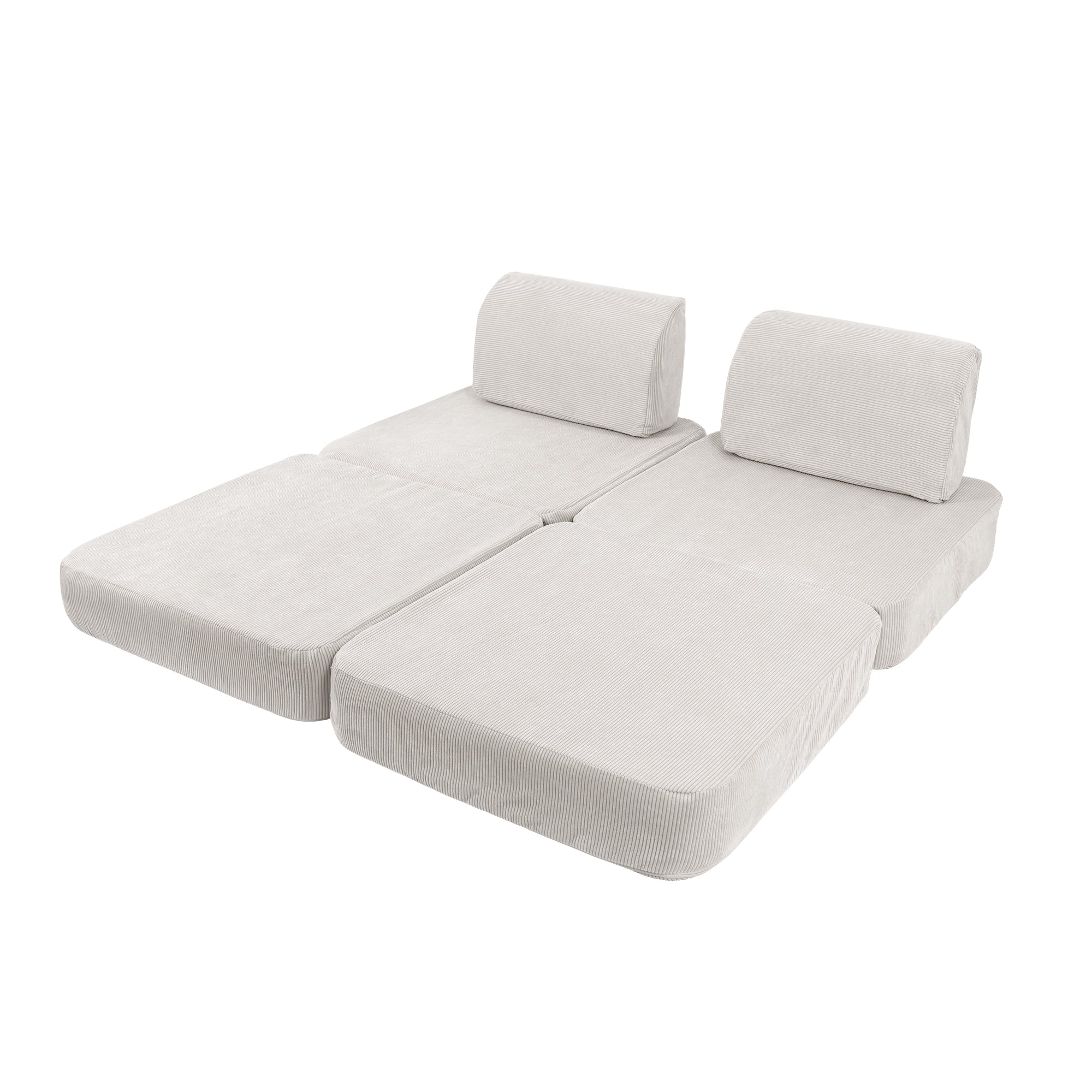 Canapé modulable Pocket en velours Corduroy à fines côtes Slimcord | 4 Pièces