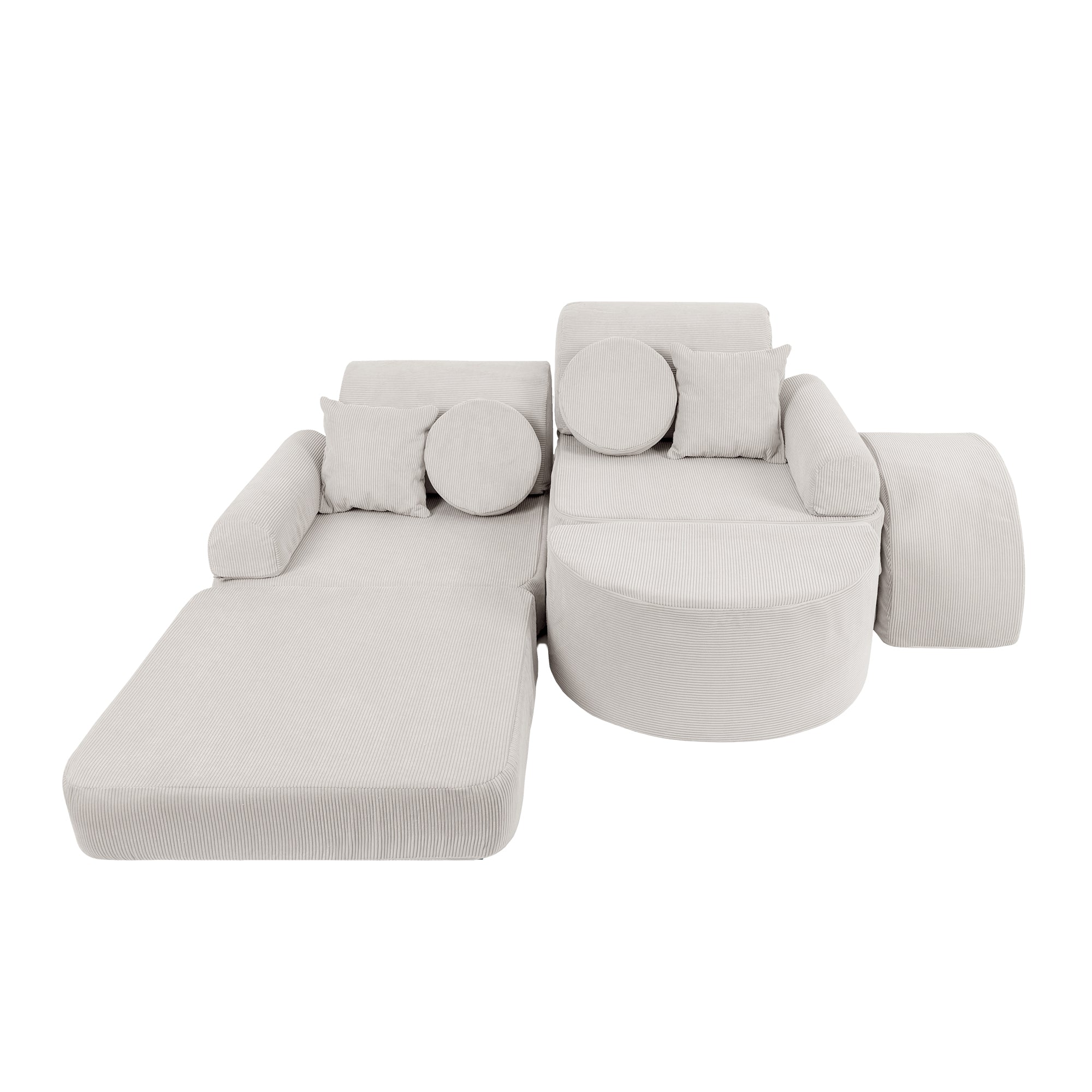 Canapé modulable Pocket en velours Corduroy à fines côtes Slimcord | 12 Pièces