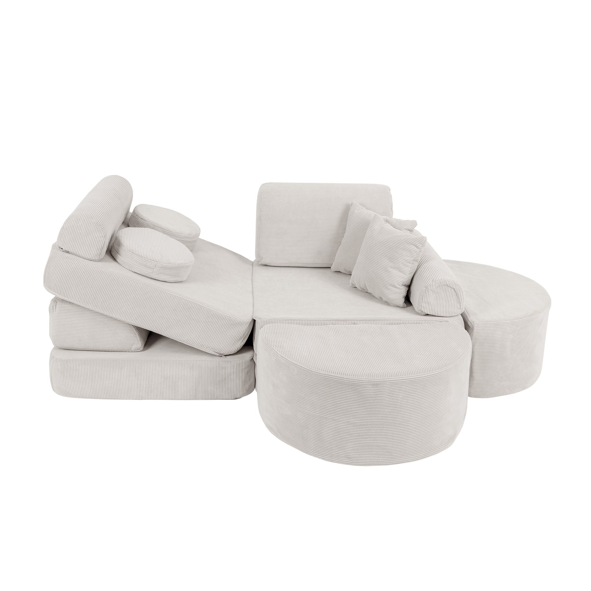 Canapé modulable Pocket en velours Corduroy à fines côtes Slimcord | 12 Pièces