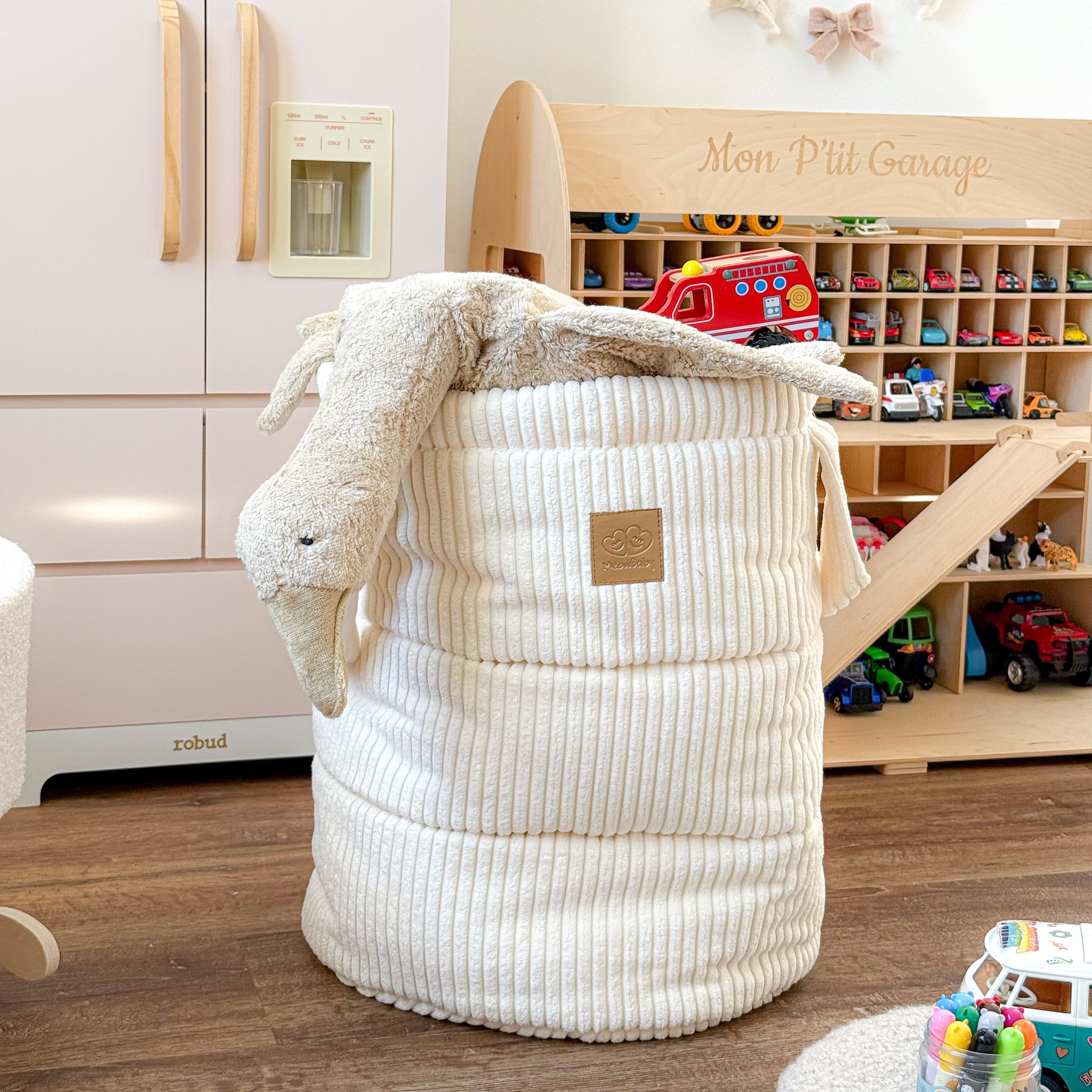 Panier de rangement 50cm en velours Corduroy à larges côtes Aesthetic