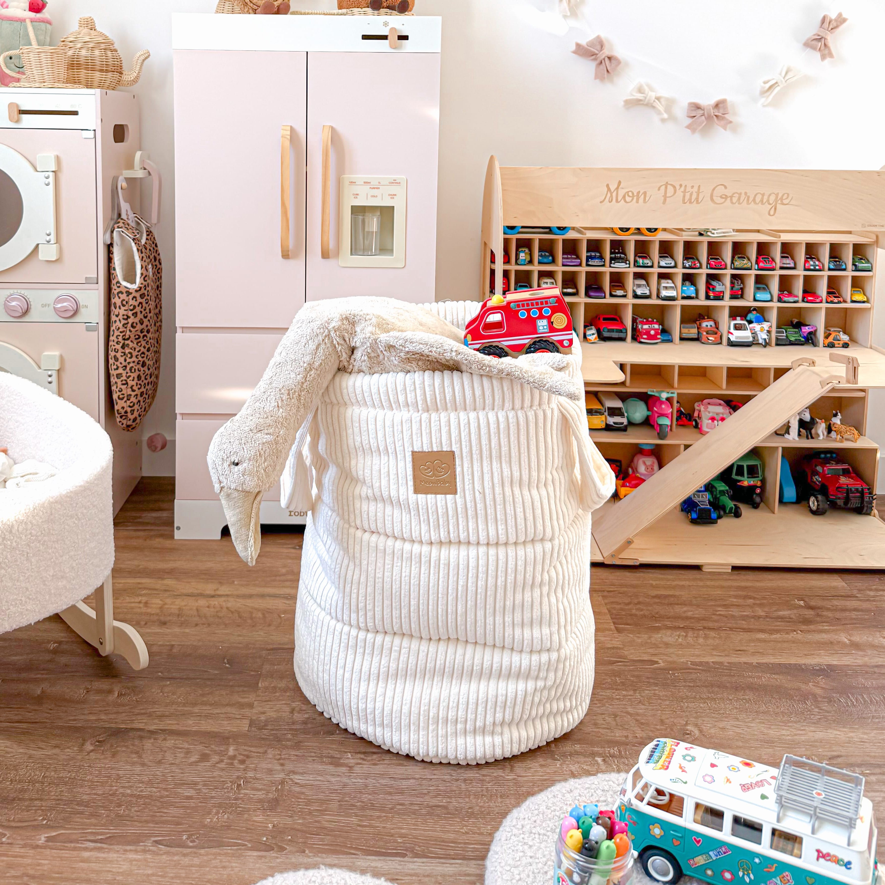Panier de rangement 50cm en velours Corduroy à larges côtes Aesthetic
