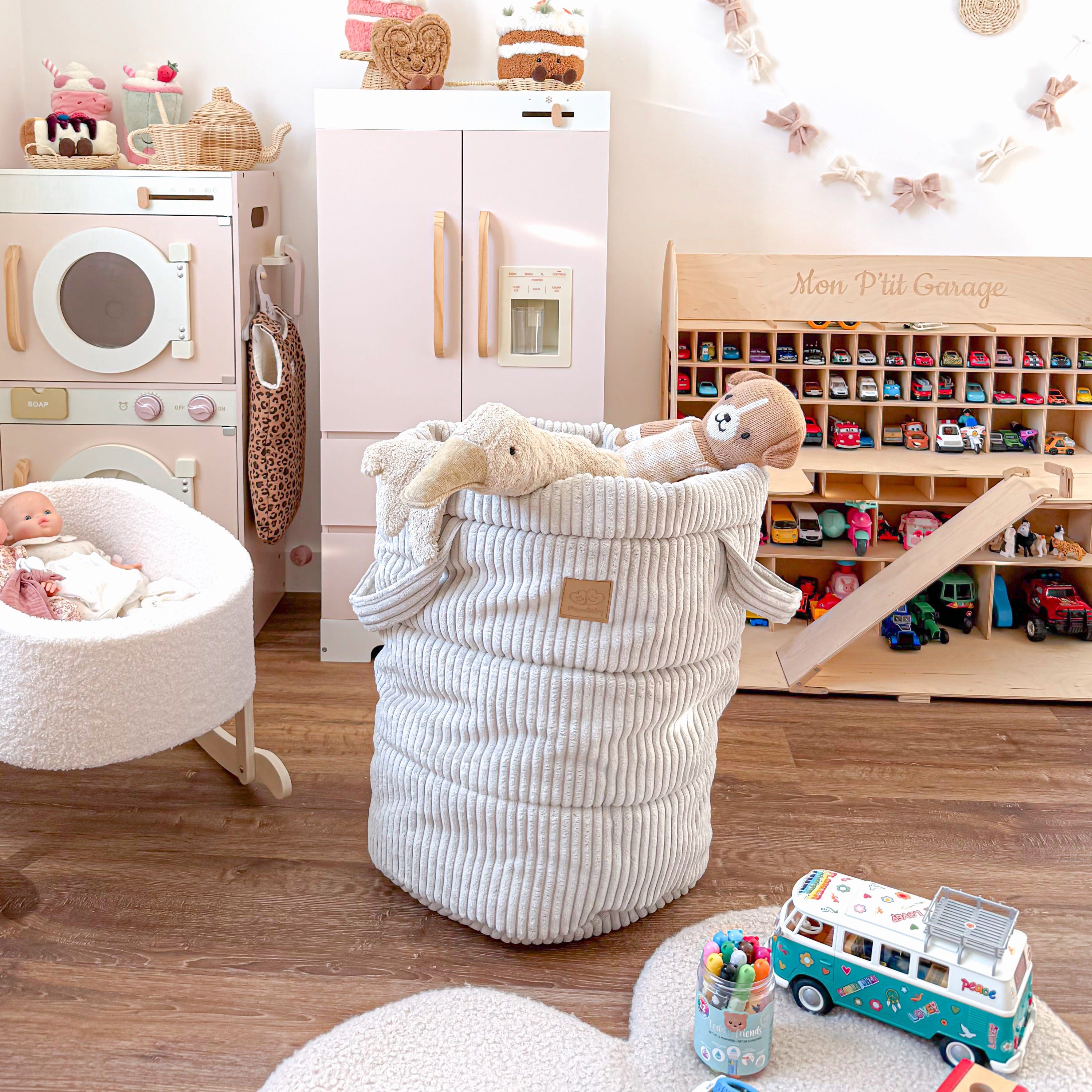 Panier de rangement 50cm en velours Corduroy à larges côtes Aesthetic