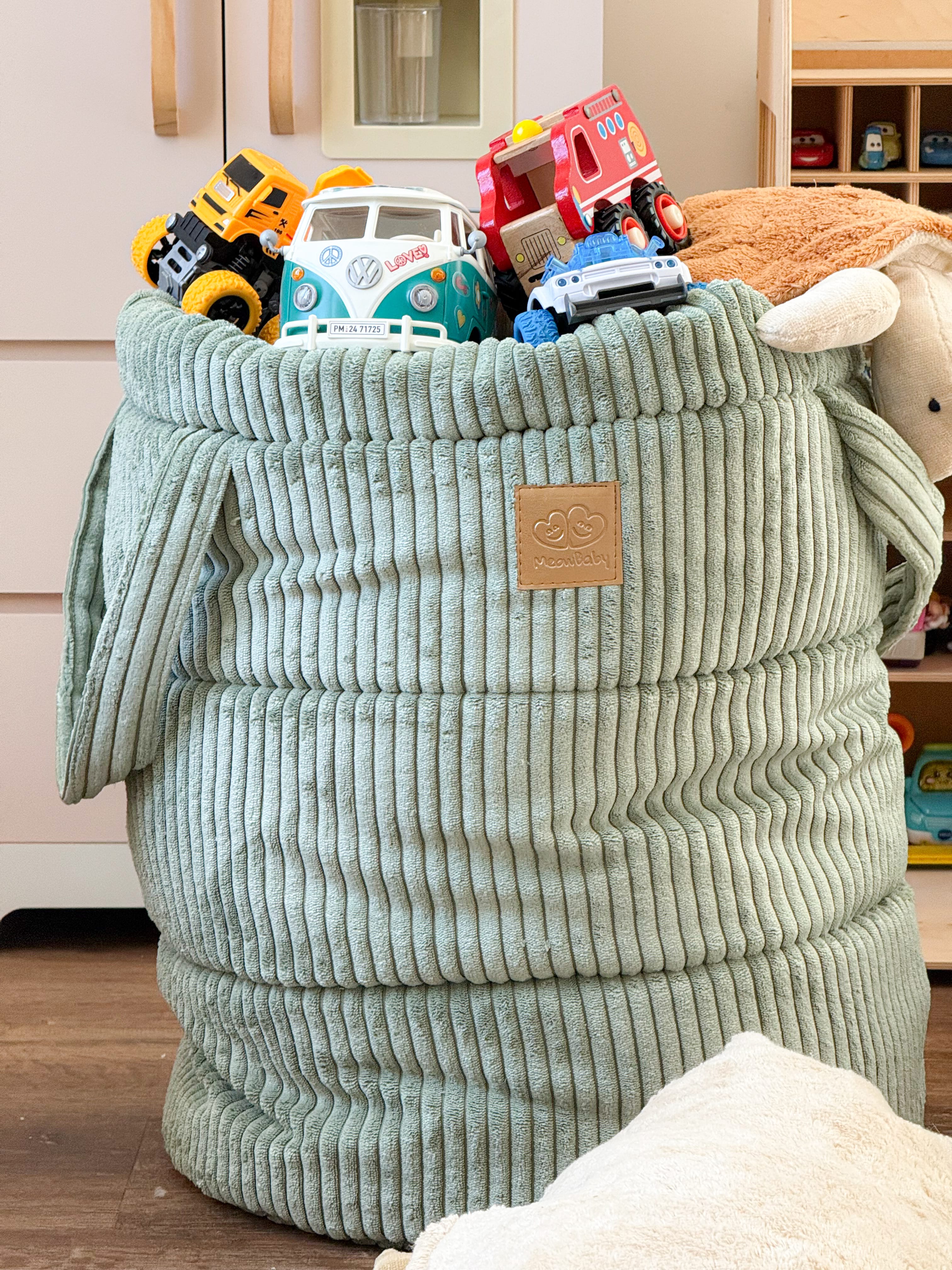Panier de rangement 50cm en velours Corduroy à larges côtes Aesthetic