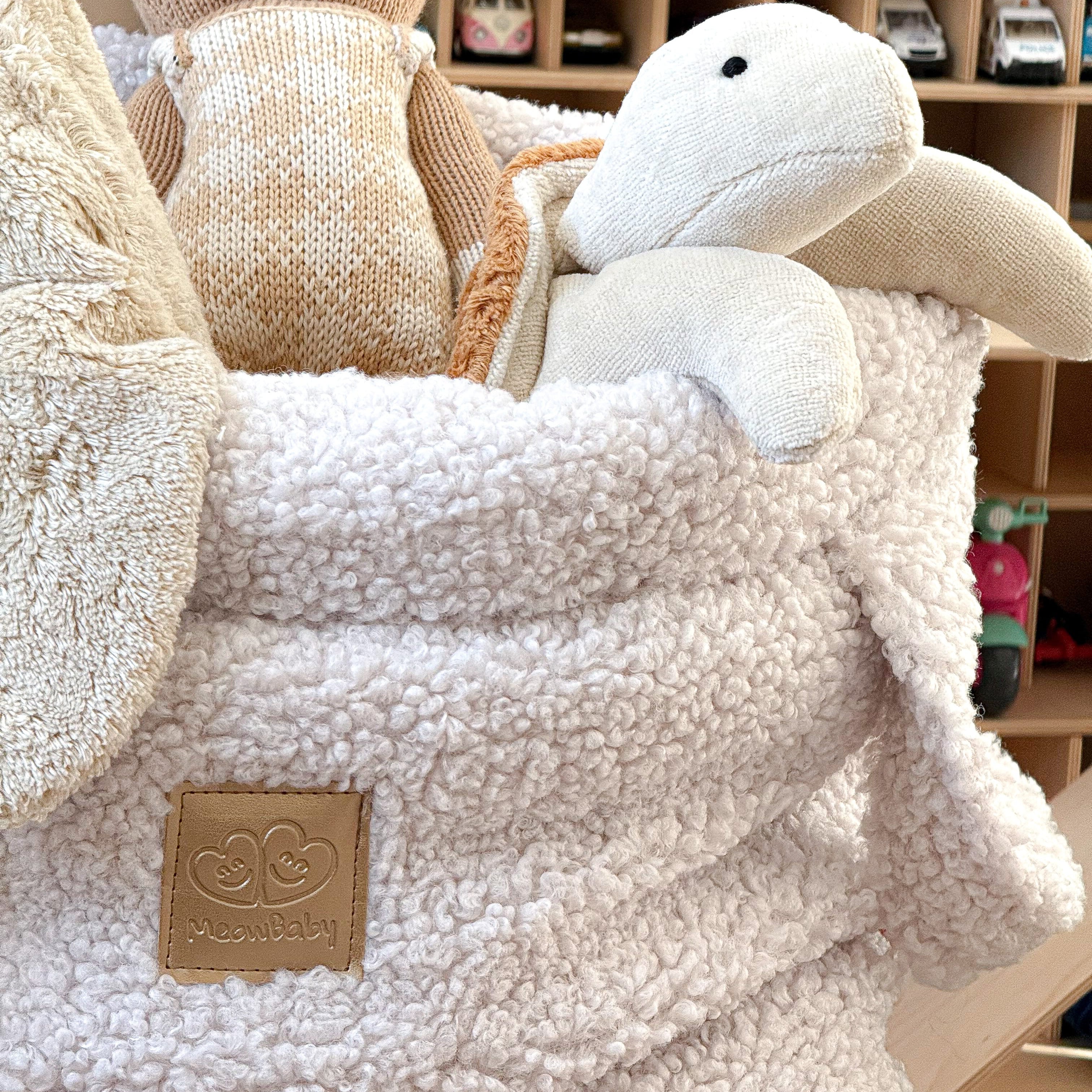 Panier de rangement 50cm en peluche Bearly