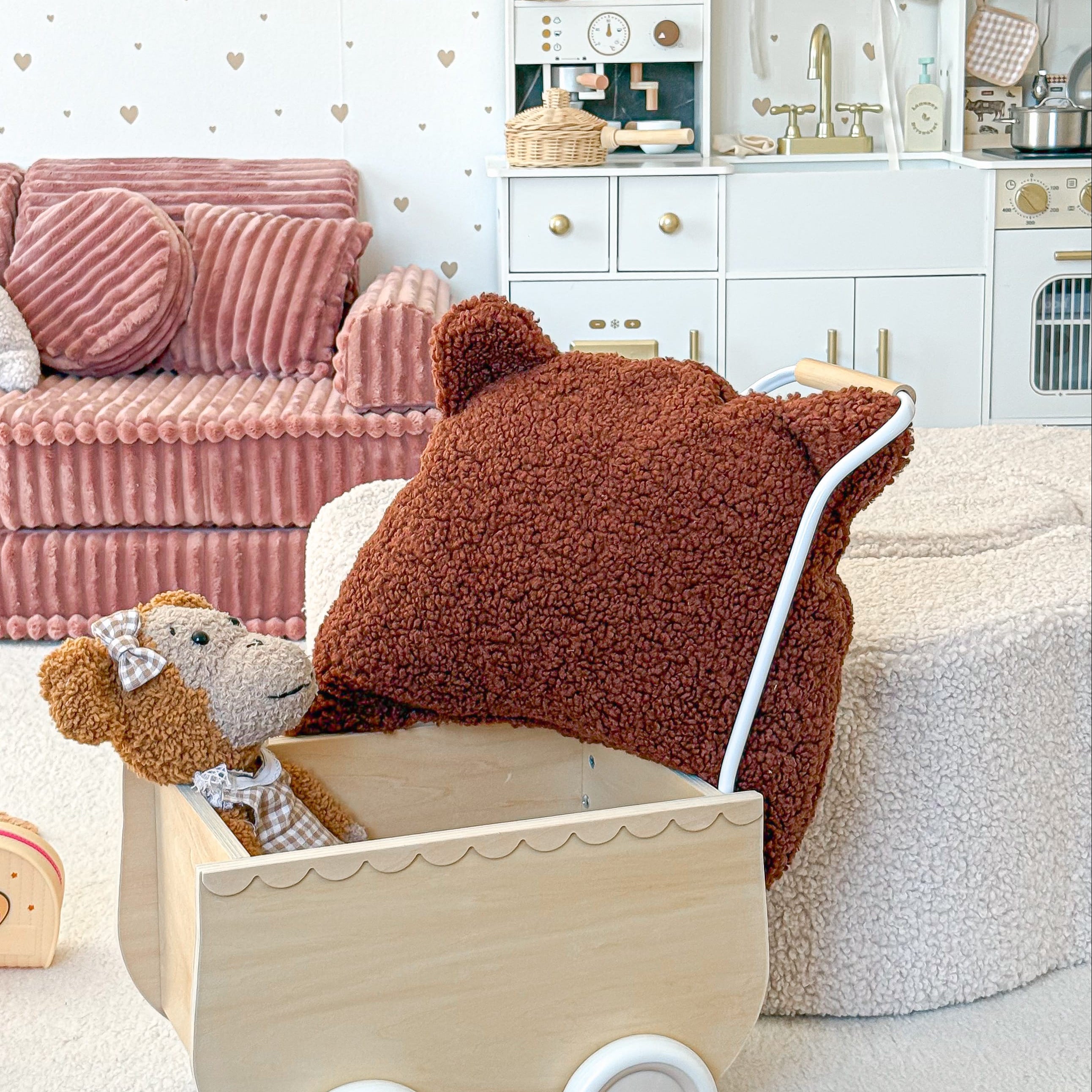 Grand coussin Ours en peluche Bearly en forme d'Ours
