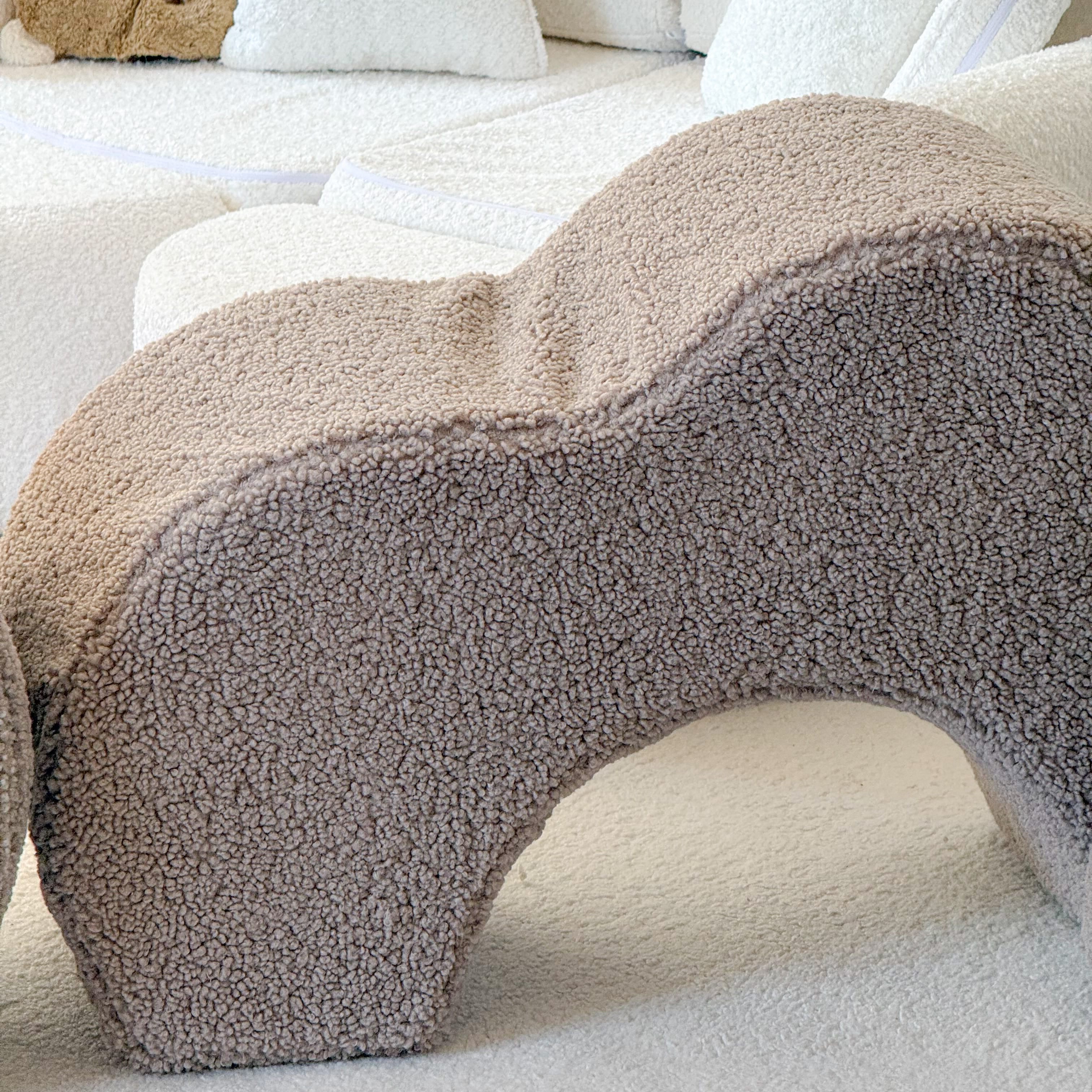 Pouf de motricté modulable Fleur en peluche Bearly | 3 pièces