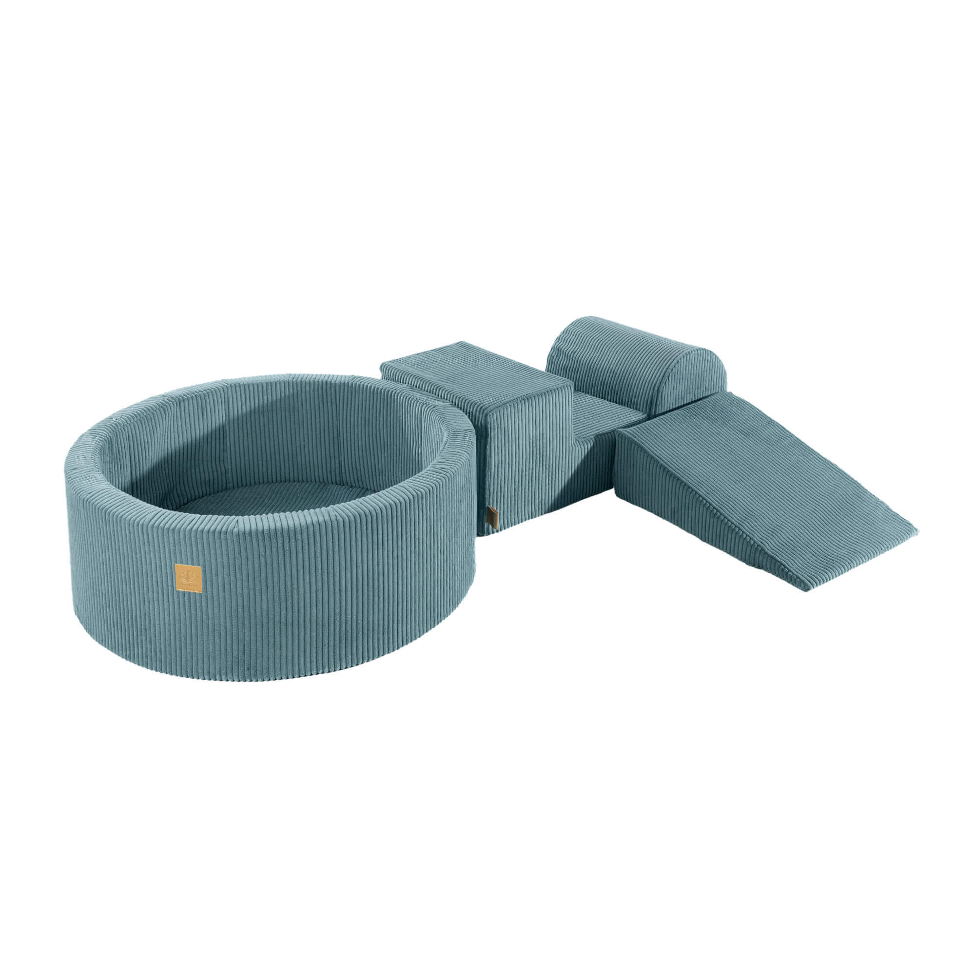 Meowbaby Aesthetic Kids Foam Climbing Blocks Turquoise - Baby Soft Play Set | Balls to Choose