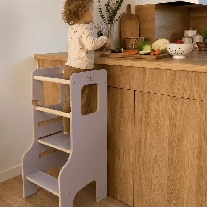 Tour d'observation Montessori ajustable en bois - Cloudy