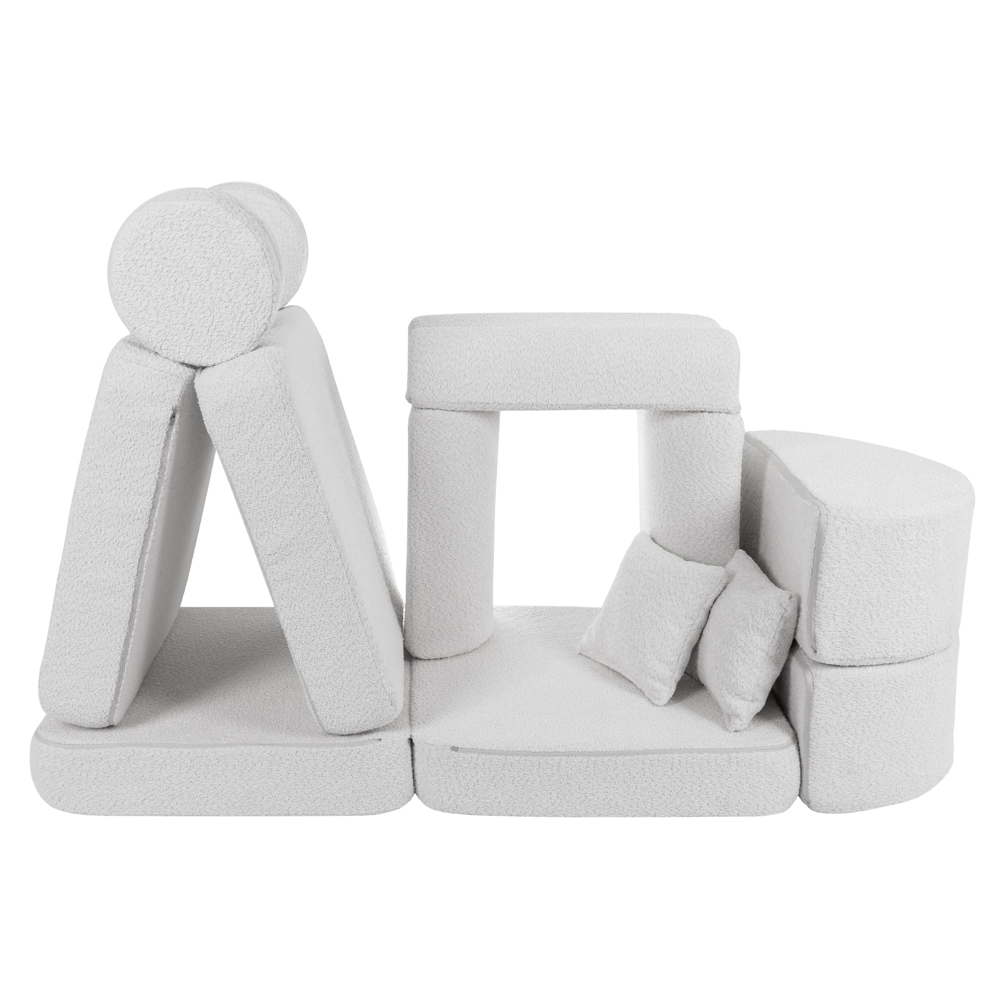 Meowbaby Boucle Sofa Max – Modular Kids Play Sofa Bed | 12 Pieces