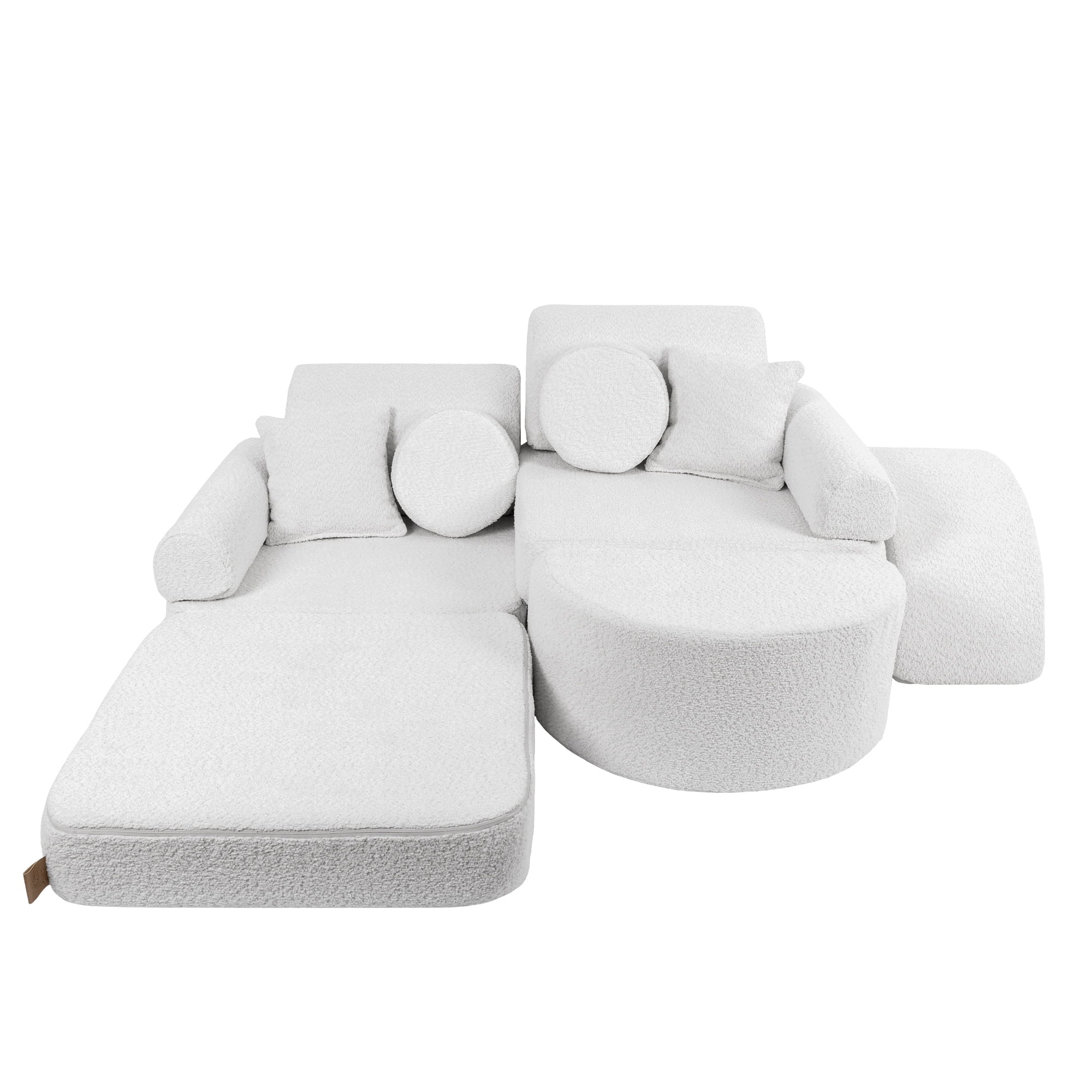 Meowbaby Boucle Sofa Max – Modular Kids Play Sofa Bed | 12 Pieces