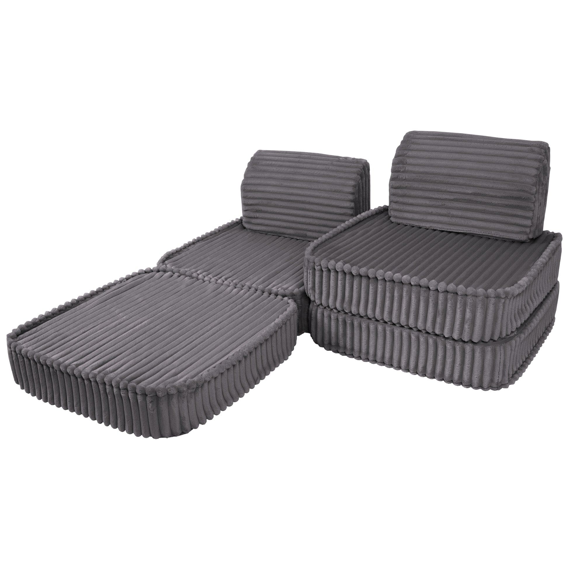 Meowbaby Churros Sofa Basic – Modular Kids Play Sofa Bed | 4 Pieces