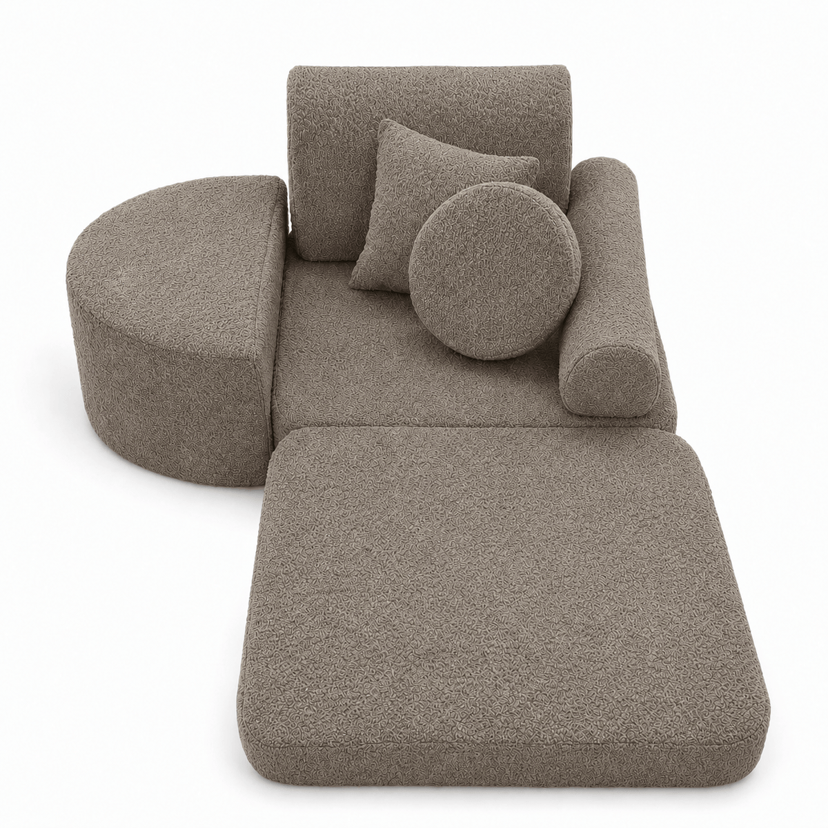 Meowbaby Modular Kids Chair – 6 Pieces | Boucle | 60cm