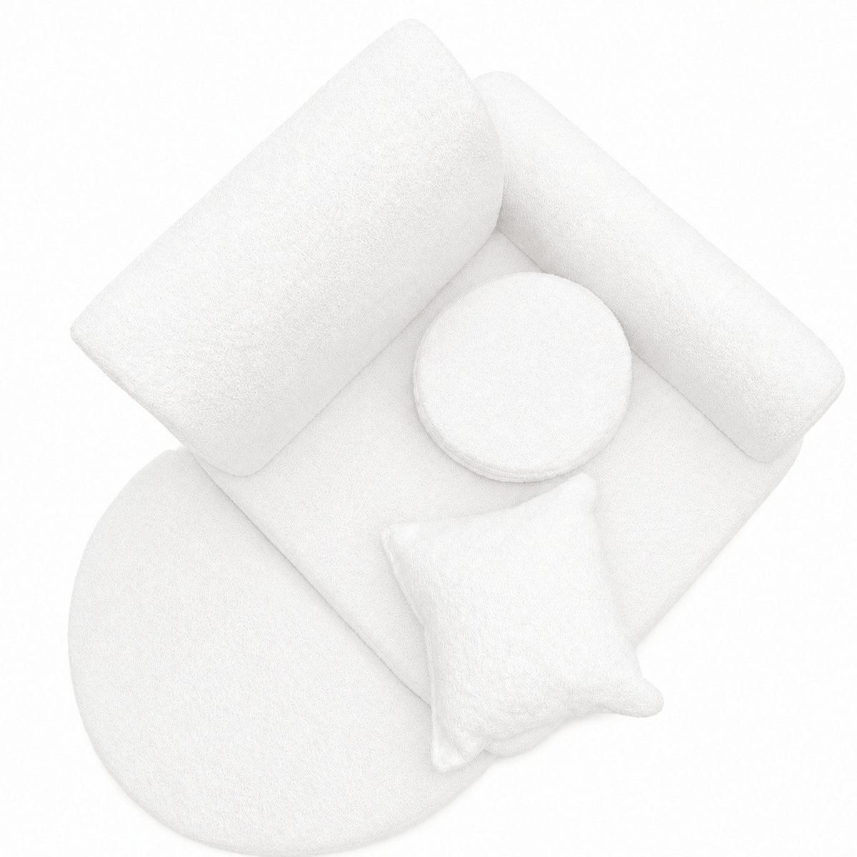 Meowbaby Modular Kids Chair – 6 Pieces | Boucle | 60cm