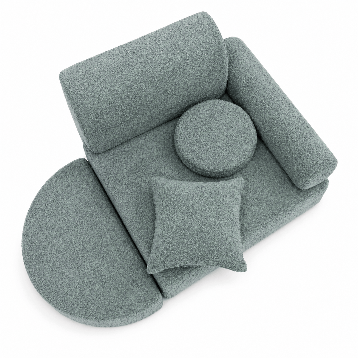 Meowbaby Modular Kids Chair – 6 Pieces | Boucle | 60cm
