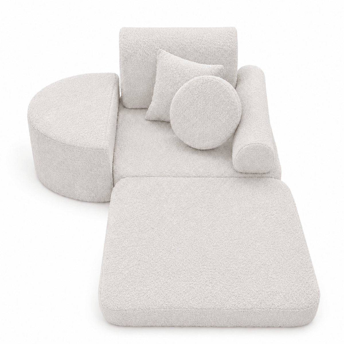 Meowbaby Modular Kids Chair – 6 Pieces | Boucle | 60cm