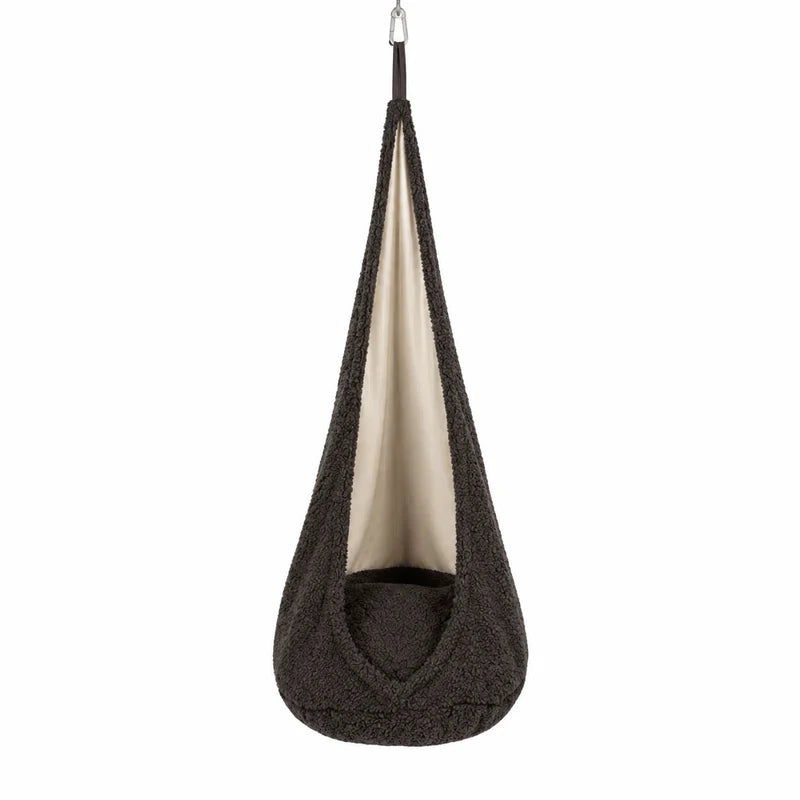 Balançoire Cocon d'intérieur, en peluche Bearly - Crème