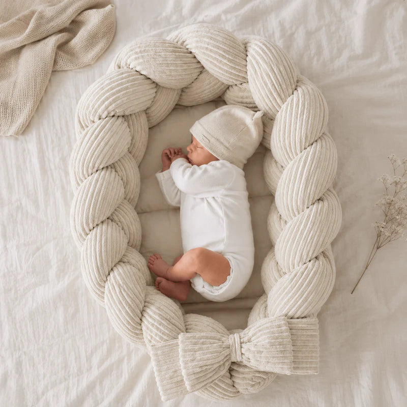 Cocon, réducteur de lit pour bébé en velours Corduroy à larges côtes Aesthetic