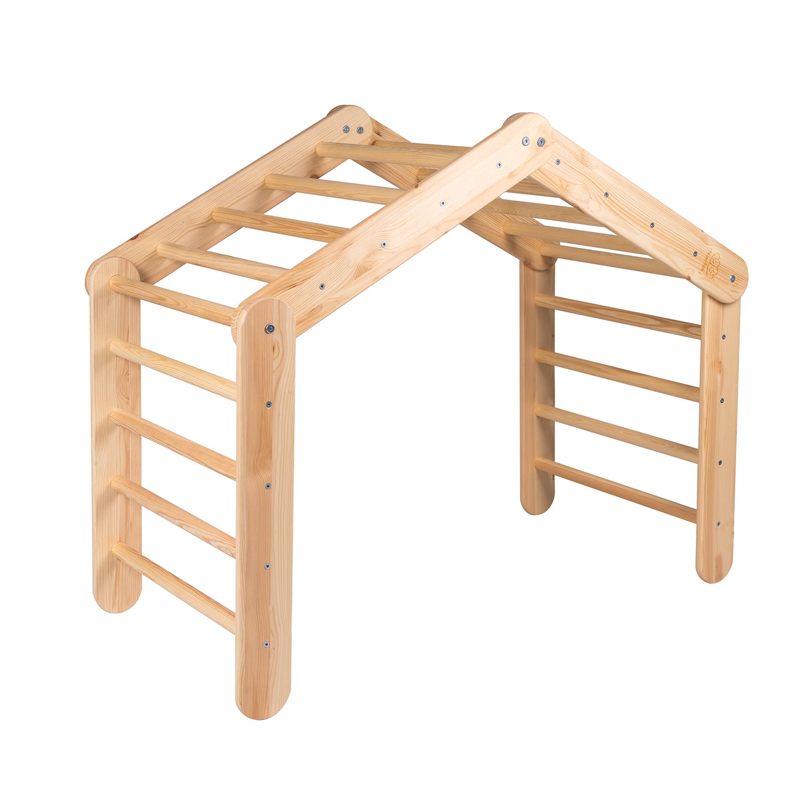 Meowbaby Large Wooden Climbing Frame for Kids - Montessori Climbing Triangle