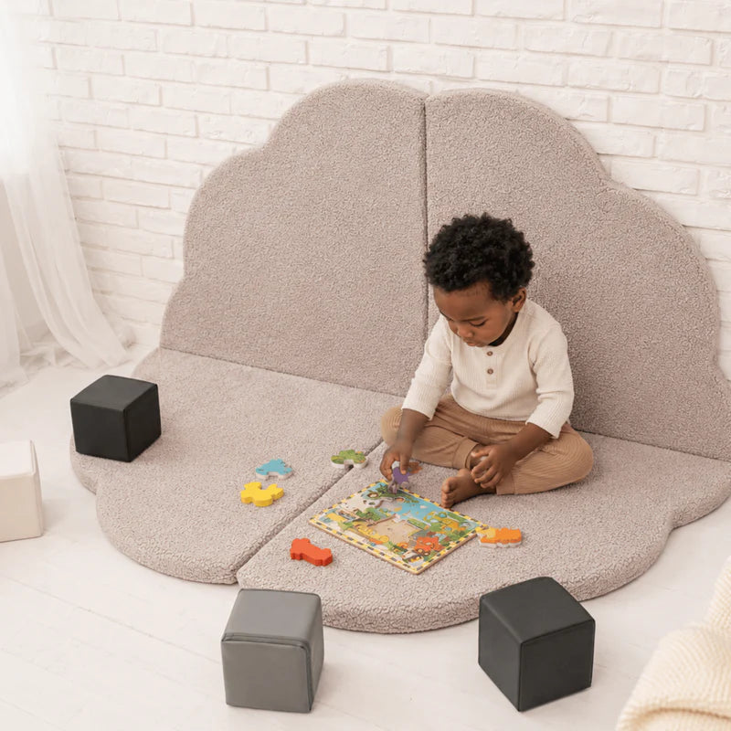 Tapis de jeu et d'éveil épais en peluche Bearly | Nuage