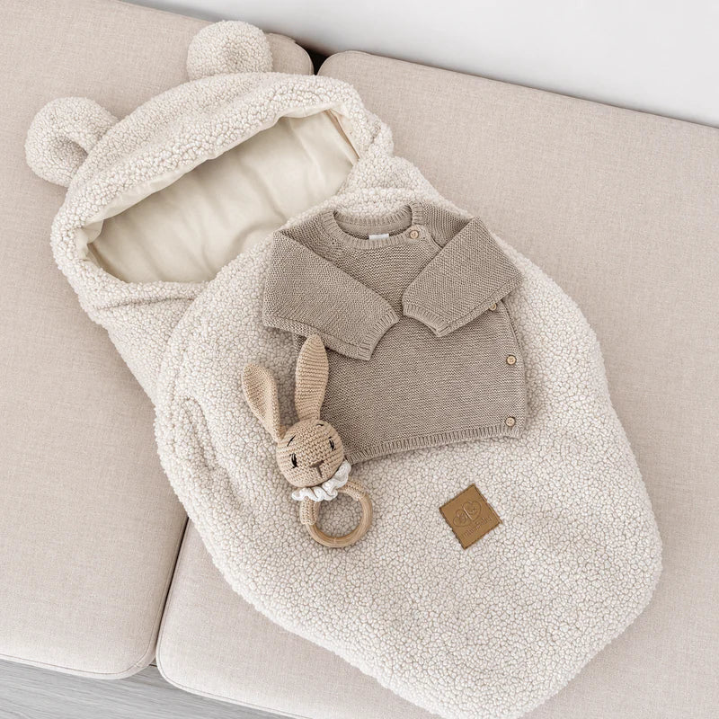 Couverture d'emmaillotage en peluche Bearly - Ours