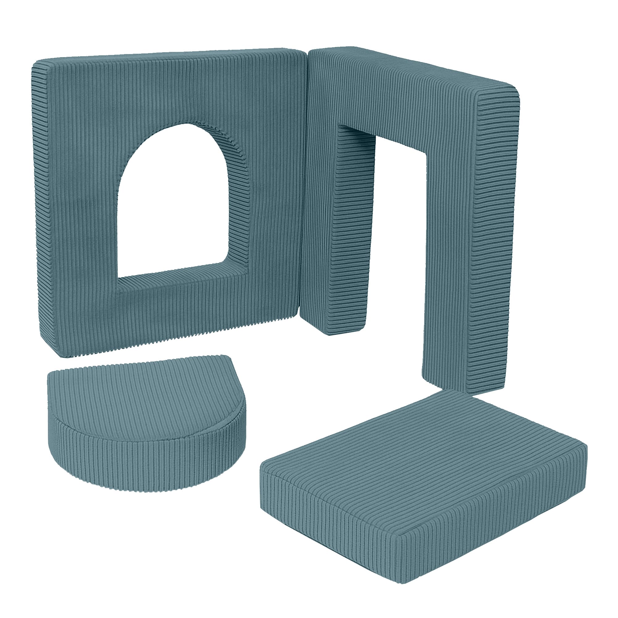 Meowbaby Aesthetic Soft Play Set for Toddlers | Foam Playground Archway | 4 Elements