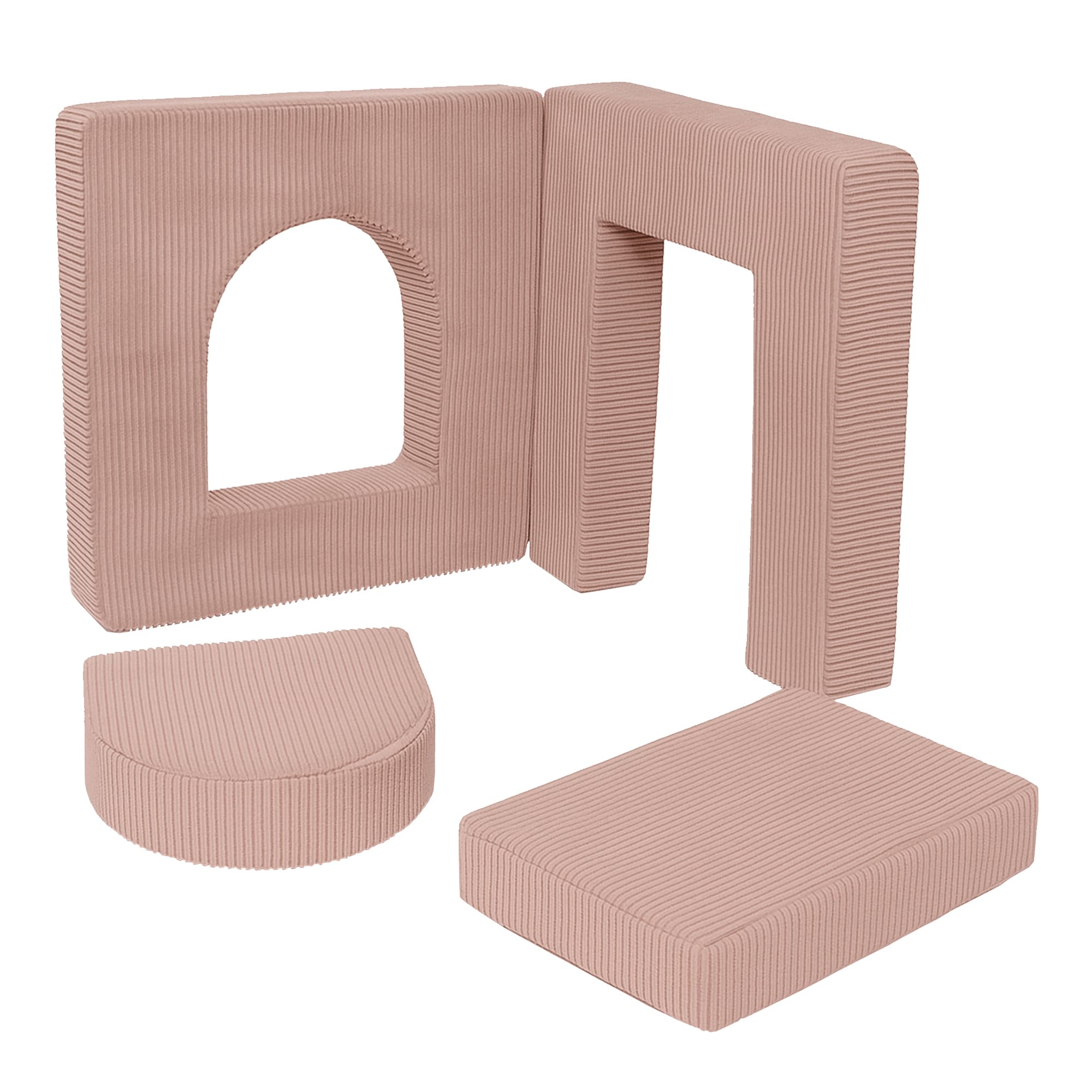 Meowbaby Aesthetic Soft Play Set for Toddlers | Foam Playground Archway | 4 Elements