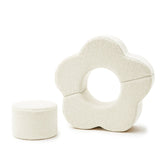 Pouf de motricté modulable Fleur en peluche Bearly | 3 pièces