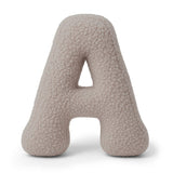 Coussin Alphabet en peluche Bearly – Taupe | Lettre au choix