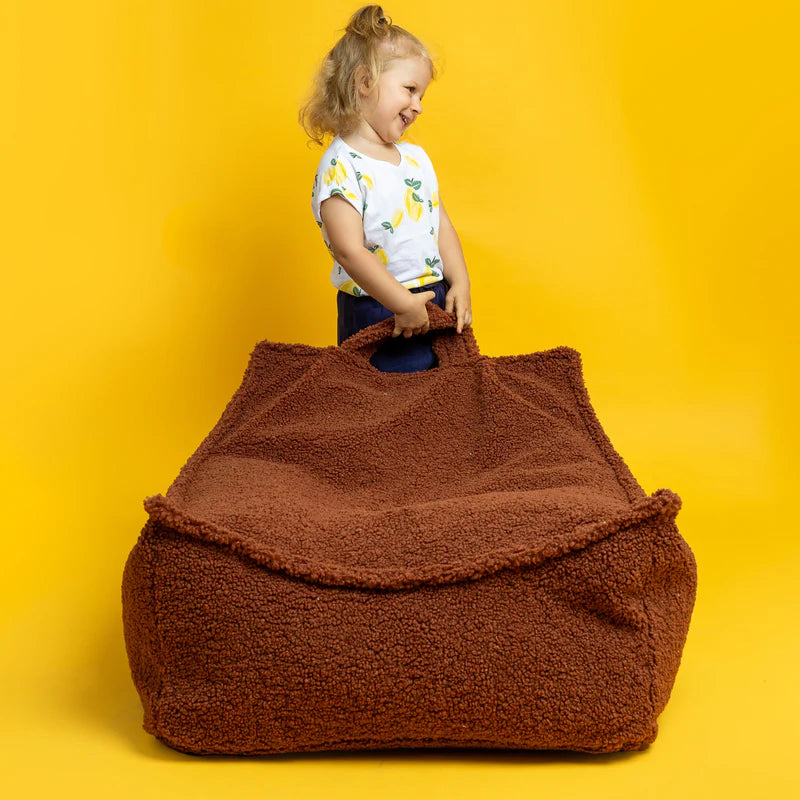 Pouf carré en peluche Bearly