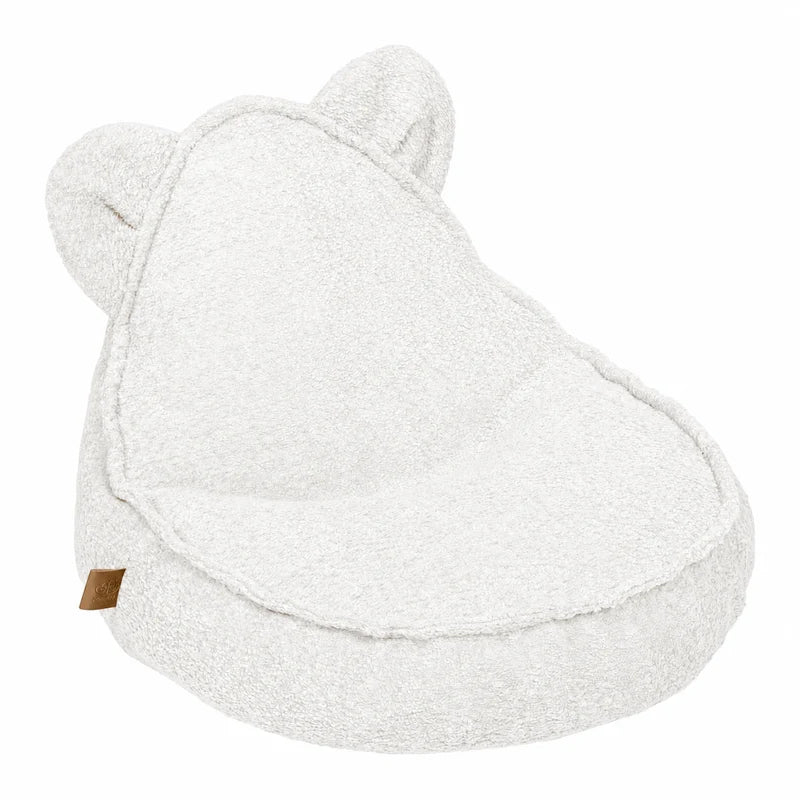 Pouf Ours en tissu texturé bouclé