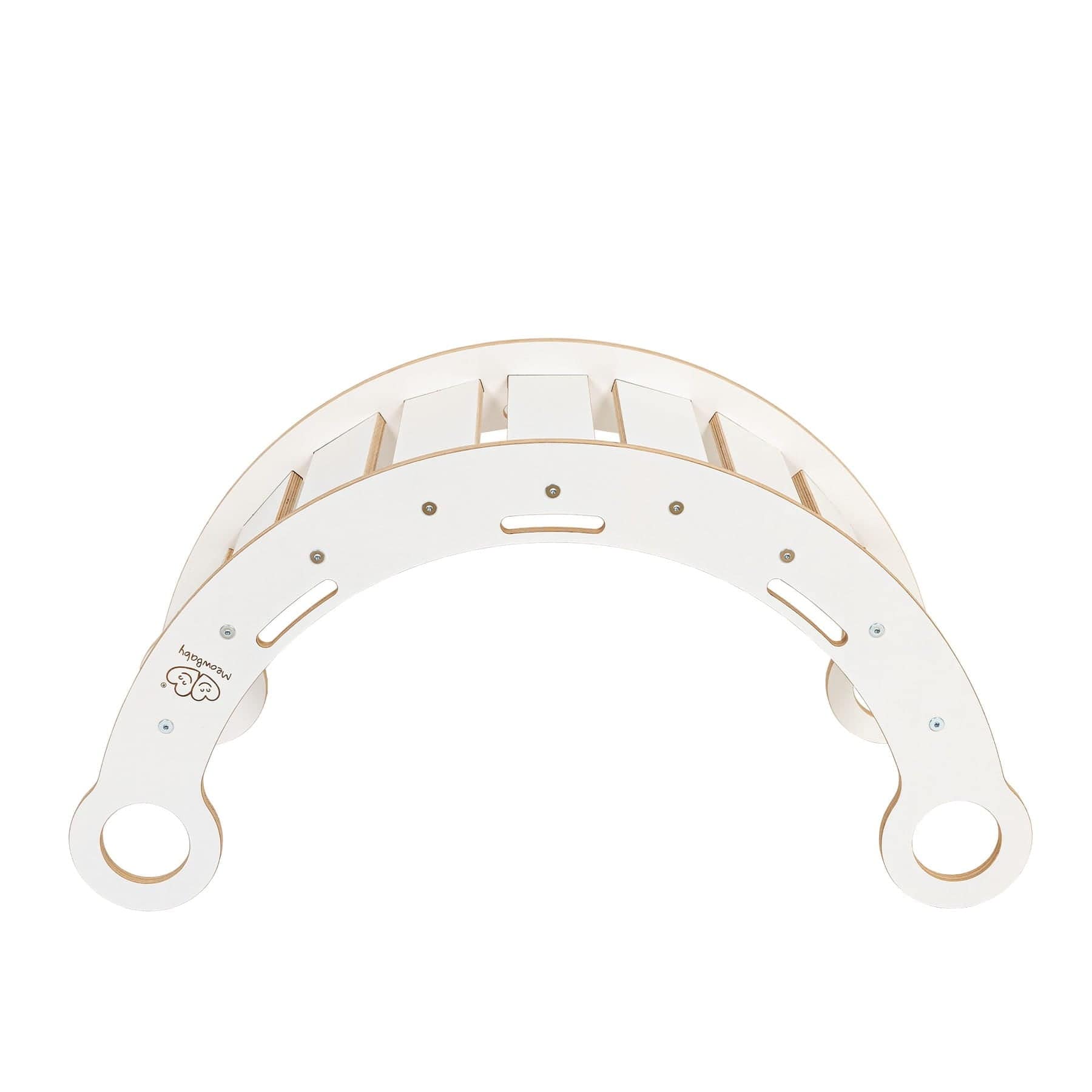 Meowbaby Rocker White - Wooden Toddler Indoor Climbing Frame for Kids