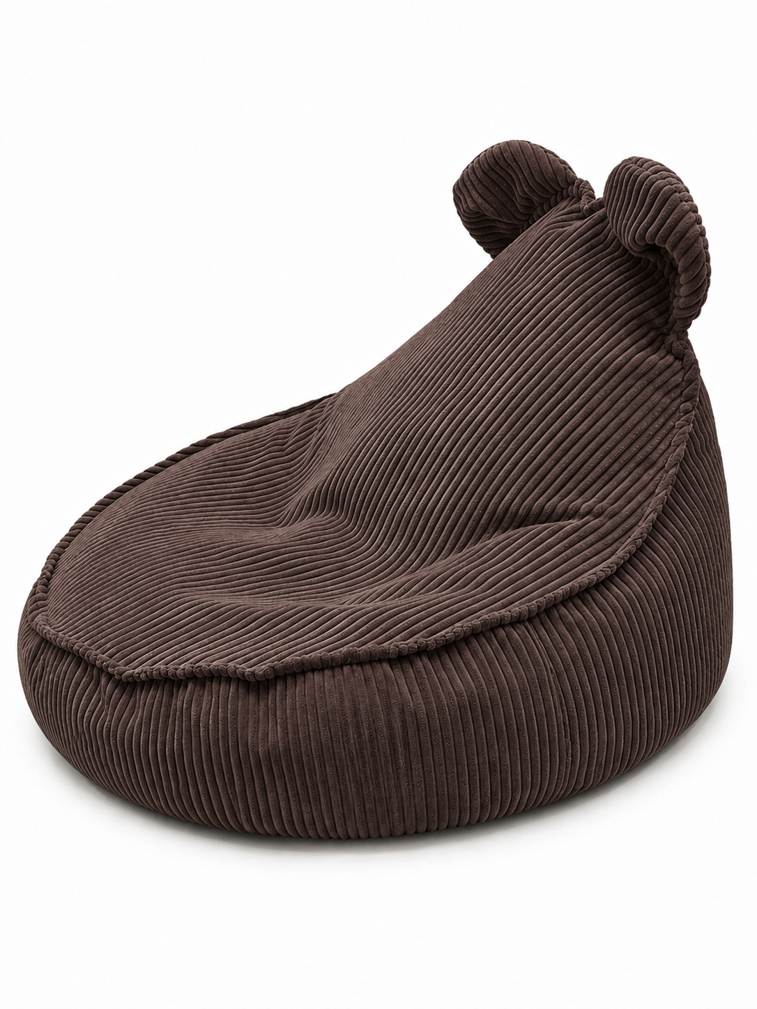 Grand pouf Ours en velours Corduroy à larges côtes Aesthetic