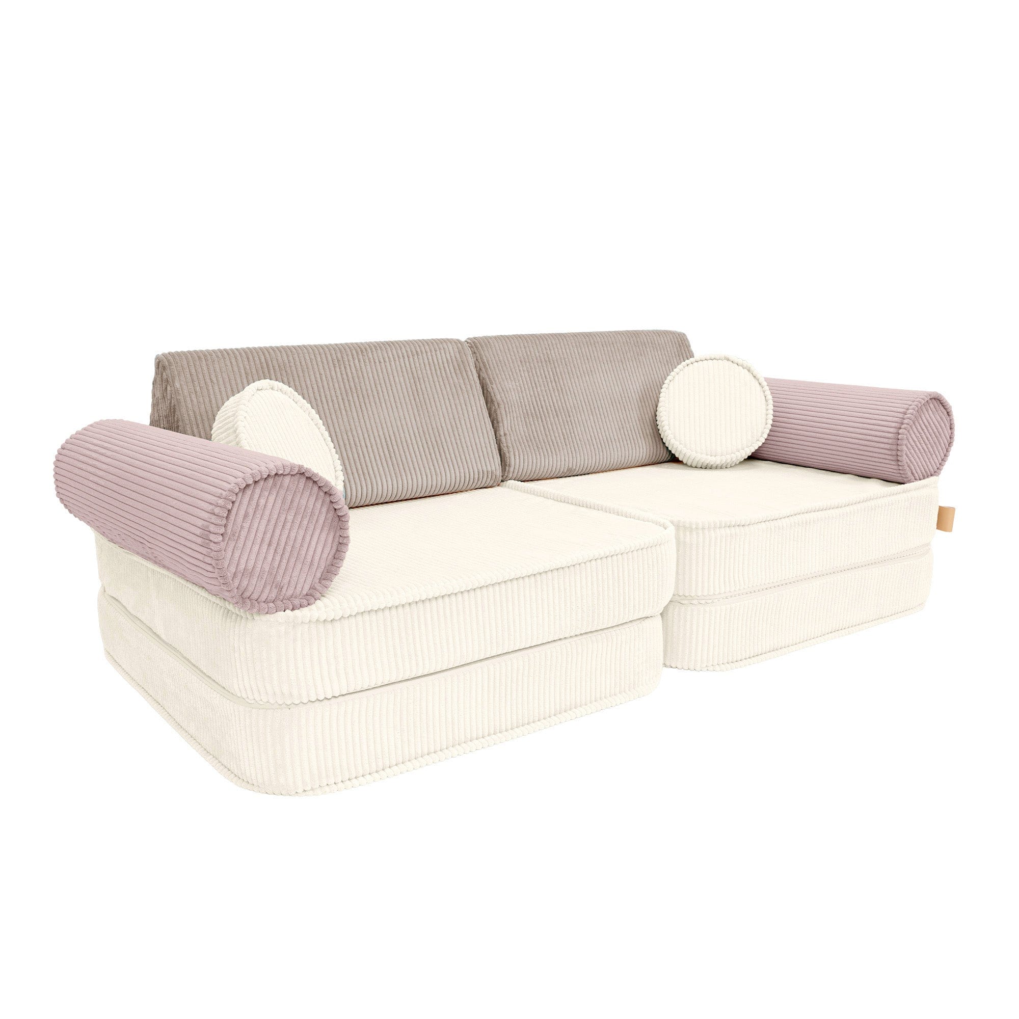 Meowbaby Modular Kids Sofa – 8 Pieces | Aesthetic Latte Macchiato 